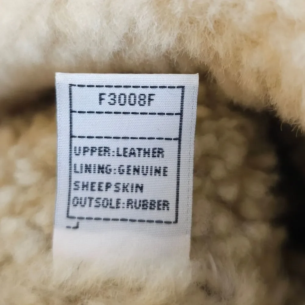 UGG Women’s Suburb Sweater Boots Brown Suede Sheepskin Tassel Mid Calf Size 5